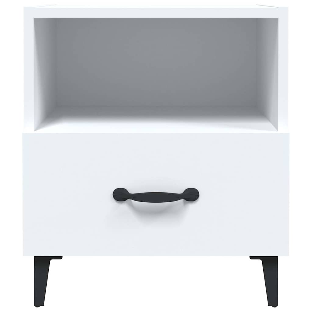 Bedside Cabinets 2 pcs White Engineered Wood