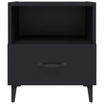 Bedside Cabinets 2 pcs Black Engineered Wood