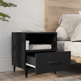 Bedside Cabinets 2 pcs Black Engineered Wood - Extra Image