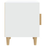 Bedside Cabinet White Engineered Wood - Top-Down View