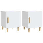 Bedside Cabinets 2 pcs White Engineered Wood