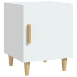 Bedside Cabinets 2 pcs White Engineered Wood - Side View