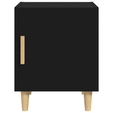 Bedside Cabinets 2 pcs Black Engineered Wood - Top-Down View