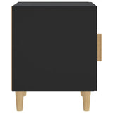 Bedside Cabinets 2 pcs Black Engineered Wood - 45-Degree Angle