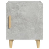 Bedside Cabinet Concrete Grey Engineered Wood - Side View