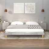 Bedside Cabinet Concrete Grey Engineered Wood - Close-Up Angle