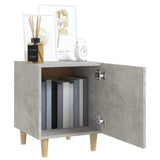 Bedside Cabinet Concrete Grey Engineered Wood - Low Angle