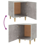 Bedside Cabinets 2 pcs Concrete Grey Engineered Wood - Close-Up Angle