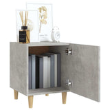 Bedside Cabinets 2 pcs Concrete Grey Engineered Wood - Low Angle