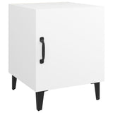 Bedside Cabinets 2 pcs White Engineered Wood - Side View