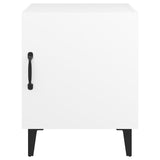Bedside Cabinets 2 pcs White Engineered Wood - Top-Down View