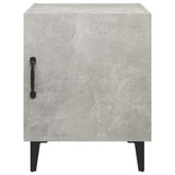 Bedside Cabinet Concrete Grey Engineered Wood - Side View
