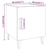 Bedside Cabinet Concrete Grey Engineered Wood