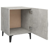 Bedside Cabinets 2 pcs Concrete Grey Engineered Wood - Rear View
