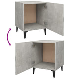 Bedside Cabinets 2 pcs Concrete Grey Engineered Wood - Close-Up Angle