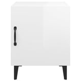Bedside Cabinets 2 pcs High Gloss White Engineered Wood - Top-Down View