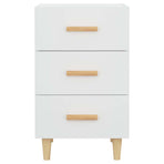 Bedside Cabinet White 40x40x66 cm Engineered Wood