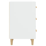 Bedside Cabinet White 40x40x66 cm Engineered Wood - 45-Degree Angle