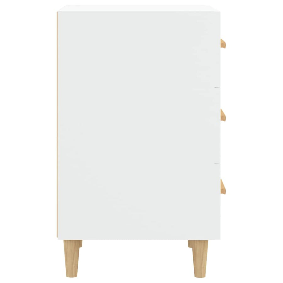 Bedside Cabinet White 40x40x66 cm Engineered Wood