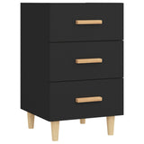Bedside Cabinet Black 40x40x66 cm Engineered Wood - Front View