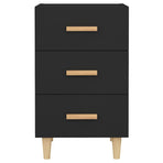 Bedside Cabinet Black 40x40x66 cm Engineered Wood