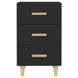 Bedside Cabinet Black 40x40x66 cm Engineered Wood - Top-Down View