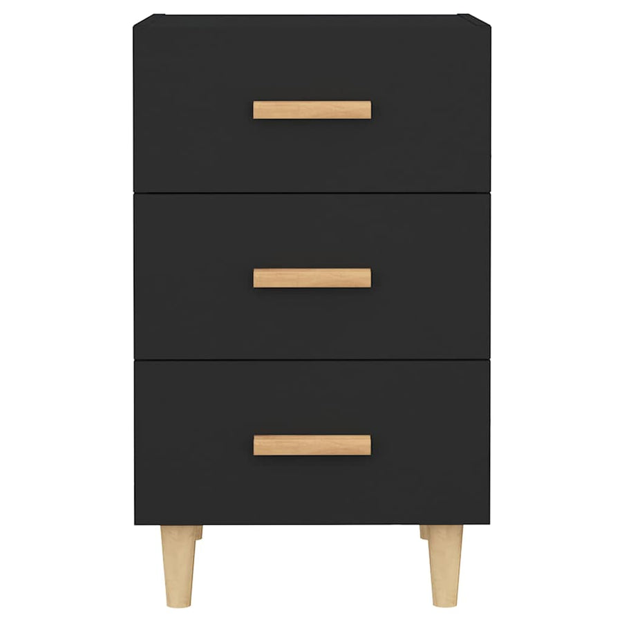 Bedside Cabinet Black 40x40x66 cm Engineered Wood