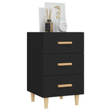 Bedside Cabinet Black 40x40x66 cm Engineered Wood - Close-Up Angle