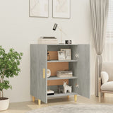 Sideboard Concrete Grey 70x34x90 cm Engineered Wood - Rear View