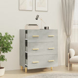 Sideboard Concrete Grey 70x34x90 cm Engineered Wood
