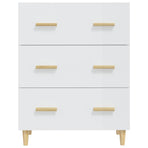 Sideboard High Gloss White 70x34x90 cm Engineered Wood