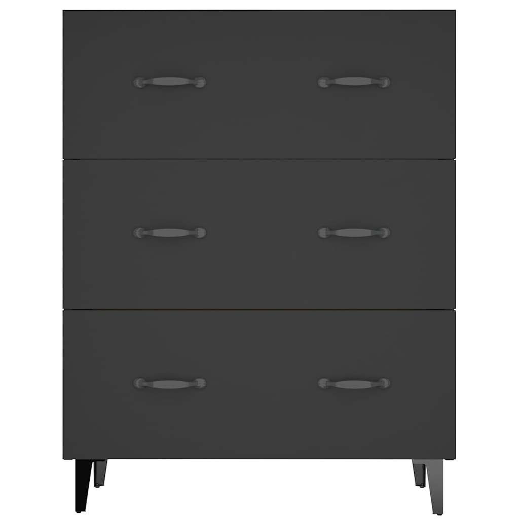 Sideboard Black 69.5x34x90 cm Engineered Wood