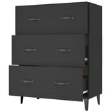 Sideboard Black 69.5x34x90 cm Engineered Wood