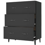 Sideboard Black 69.5x34x90 cm Engineered Wood