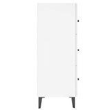 Sideboard High Gloss White 69.5x34x90 cm Engineered Wood - Close-Up Angle