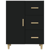 Sideboard Black 69.5x34x90 cm Engineered Wood - 45-Degree Angle