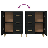 Sideboard Black 69.5x34x90 cm Engineered Wood
