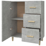 Sideboard Concrete Grey 69.5x34x90 cm Engineered Wood - Close-Up Angle