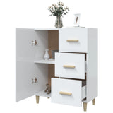 Sideboard High Gloss White 69.5x34x90 cm Engineered Wood