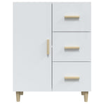 Sideboard High Gloss White 69.5x34x90 cm Engineered Wood