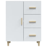 Sideboard High Gloss White 69.5x34x90 cm Engineered Wood - 45-Degree Angle