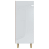 Sideboard High Gloss White 69.5x34x90 cm Engineered Wood - Rear View