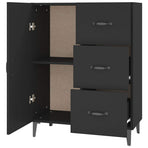 Sideboard Black 69.5x34x90 cm Engineered Wood