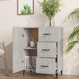 Sideboard Concrete Grey 69.5x34x90 cm Engineered Wood - Side View