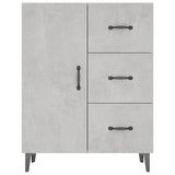 Sideboard Concrete Grey 69.5x34x90 cm Engineered Wood - 45-Degree Angle