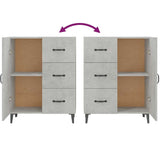 Sideboard Concrete Grey 69.5x34x90 cm Engineered Wood - Low Angle