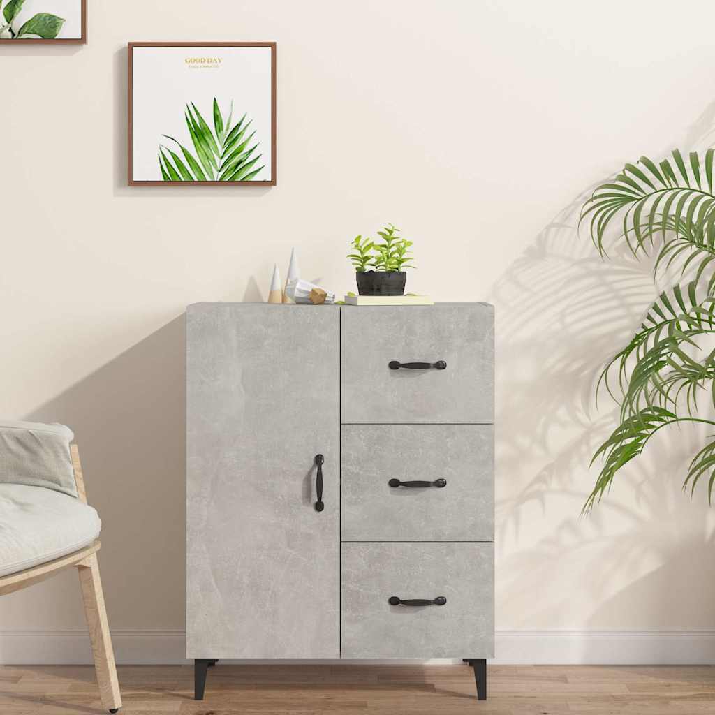 Sideboard Concrete Grey 69.5x34x90 cm Engineered Wood