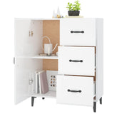 Sideboard High Gloss White 69.5x34x90 cm Engineered Wood - Top-Down View