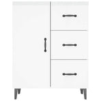 Sideboard High Gloss White 69.5x34x90 cm Engineered Wood