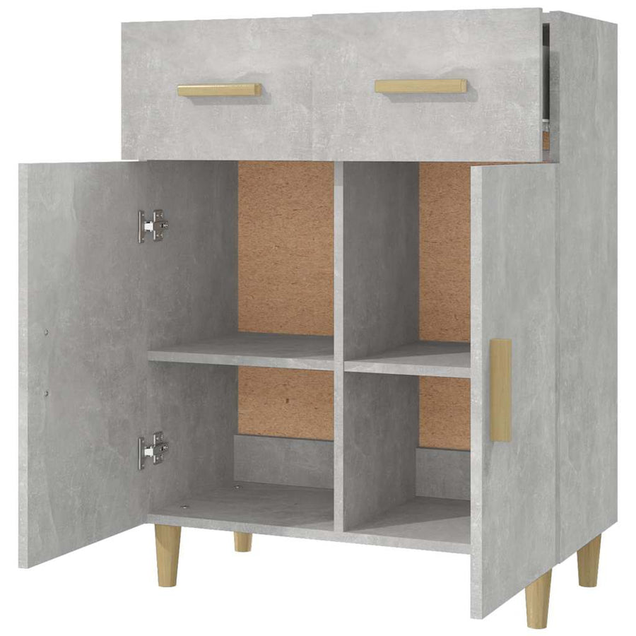 Sideboard Concrete Grey 69.5x34x89 cm Engineered Wood